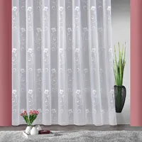 WECKBRODT Gardine »Lilly«, (1 St.), Jacquard, strukturiert, Allover,floral,Beschwerungsband, nach