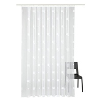 WECKBRODT Gardine »Jacquardstore BL-MW«, (1 St.), feste Falten, Jacquard,