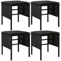 VidaXL Gartenhocker mit Kissen 4 St. 4 x 4