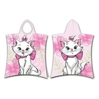 Jerry Fabrics Disney Cat Marie Badeponcho mit Kapuze 50x115