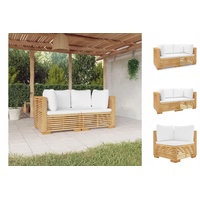 VidaXL Garten-Ecksofa 2-tlg. braun