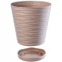 Kadax Blumentopf mit Untersetzer, aus Kunststoff, rund, 11 cm,