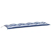 VidaXL Gartenbank-Auflage Blau & Weiß Gestreift 150x50x7 cm