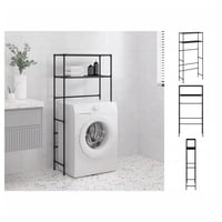 VidaXL Waschmaschinenregal 2 Ablagen Schwarz 69x28x143 cm Eisen