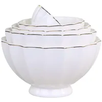 Chic Antique Arés Schüssel 5er-Set, H9/D15,5 cm, weiß mit