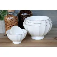 Chic Antique Arés Schüssel 5er-Set, H9/D15,5 cm, weiß mit