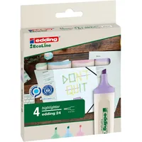 Edding Highlighter 24 EcoLine pastell Textmarker farbsortiert, 4 St.