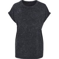 Build Your Brand Damen BY053-Ladies Acid Washed Extended Shoulder