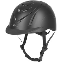 Kerbl Covalliero Reithelm Nerron VG1, Trainingshelm Tunierhelm, Schwarz 55-59