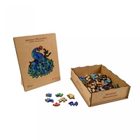 Philos 9081 - Artefakt Holzpuzzle 2in1 Pfau