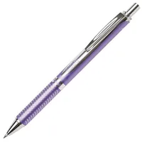 Pentel EnerGel BL407 Gelschreiber lila/silber 0,35 mm, Schreibfarbe: schwarz,