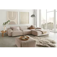 KAWOLA Sofa RANI Ecksofa Cord taupe Recamiere rechts -