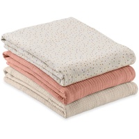 Hauck Spucktücher Cuddle N Clean 3er Set Beige Dots/Cork/Beige)