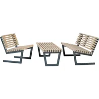 Plus Siesta Loungeset 1 - Sessel, Bank / Tisch