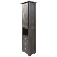 G + K Hochschrank BOLDAN, Grau - Mangoholz massiv