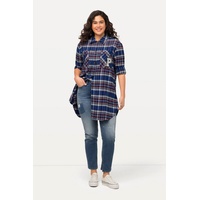 Ulla Popken Shirtjacke in royalblau | Gr.: 54-56