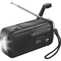 Logilink Dynamo-Handkurbel-Radio m.Solarpanel&Taschenlampe