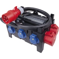 PCE Mobilverteiler Kunststoff Ischl tragbar 32A 6x250V/3x400V+FI IP44