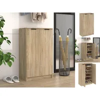 VidaXL Schuhschrank Sonoma-Eiche 59x35x100 cm Holzwerkstoff