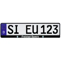 HP Autozubehör Freistaat Bayern Kennzeichenhalter Schwarz (L x B