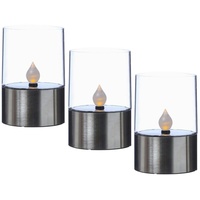 MARELIDA LED Solar Windlichter - flackernde Flamme - Lichtsensor