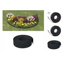 VidaXL Rasenkanten 5 Stk. Schwarz 10 m 15 cm
