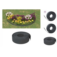 VidaXL Rasenkanten 5 Stk. Grau 10 m 15 cm