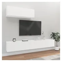 VidaXL 3-tlg. TV-Schrank-Set Weiß Holzwerkstoff