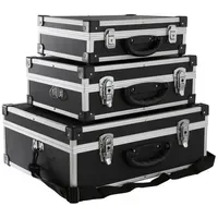 Arebos 3er Set Transportkoffer abschließbar schwarz 50 L