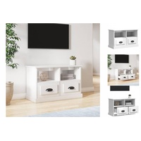 VidaXL TV-Schrank Hochglanz-Weiß 80x35x50 cm Holzwerkstoff