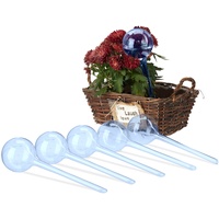 Relaxdays Bewässerungskugeln, 6er Set, Durstkugeln für Pflanzen, je 250