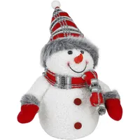 Hi Schneemann mit Schal und Bommelmütze 26cm hoch 6
