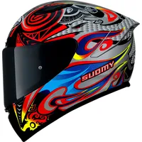 Suomy Track-1 Flying, Integralhelm - Rot/Hellgrau/Blau/Gelb - L