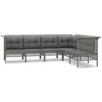 VidaXL Garten-Lounge-Set 6-tlg. grau