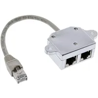 InLine Cat.5e / ISDN T-Adapter RJ45 Stecker an 2x