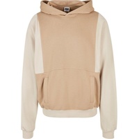 URBAN CLASSICS Cut On Kapuzenpullover Unionbeige / Soft Sea