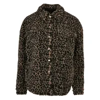 URBAN CLASSICS Aop Sherpa Überhemd Dark Taupe Leo XL