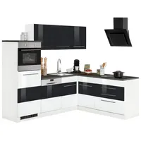 Kochstation Winkelküche L-Form 230 cm weiß