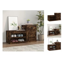 VidaXL Schuhschrank Räuchereiche 100x42x60 cm Holzwerkstoff