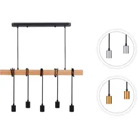 Paco Home SINA 5-flg. E27 80 cm schwarz