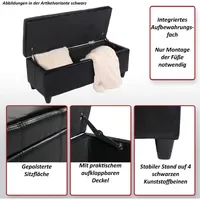 MCW Sitzbank Arezzo, Leder + Kunstleder, 112x45x45cm creme