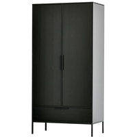 Woood Dielenschrank Adam Holz Schwarz