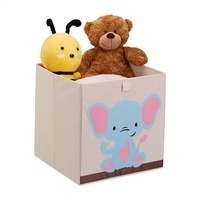 Relaxdays Aufbewahrungsbox mit Elefantenmotiv