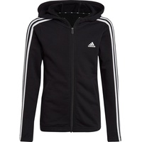 Adidas Essentials 3-Streifen Full-Zip Kapuzenjacke Black / White 164    