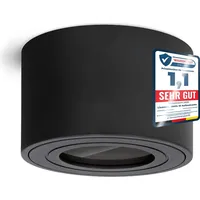 Linovum Aufbauspot SMOL-W extra flach IP44 in matt schwarz
