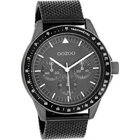 Oozoo Herren Armbanduhr Timepieces Metall Mesh schwarz UOC11114