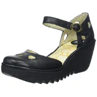Fly london Damen Yuna Plateau, Schwarz Black 090, 38