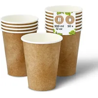 BIOZOYG Kaffeebecher 0,3 l Braun 50 St.
