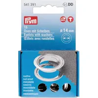 Prym Ösen und Scheiben, 14.0 mm Silberfarbig