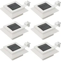 VidaXL Solarleuchte Kunststoff, Metall 12 cm 6 Stück weiß